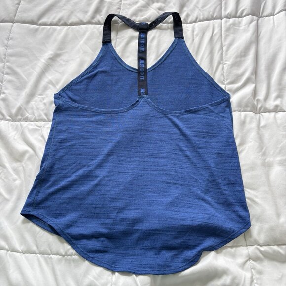 Nike Dri-Fit Tank Top Womens Size Medium Loose Fit T-Back Stretch Blue - Picture 5 of 7